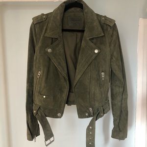 BLANKNYC Olive Suede Moro Jacket